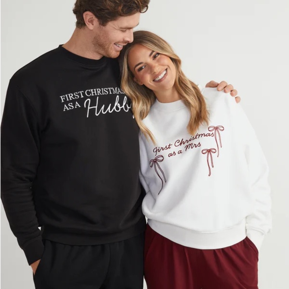 First Christmas “Hubby and Mrs” Sweaters
